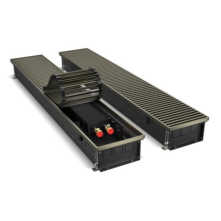 Конвектор внутрипольный с решеткой цвета - темная бронза, Royal Thermo ATRIUM, глубина 190 мм, ширина 200 мм