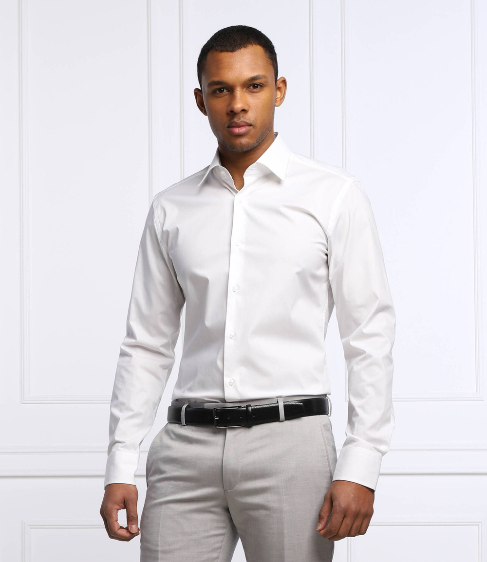 рубашка h-hank-kent-c1-214 BOSS BLACK - белый(50469345)