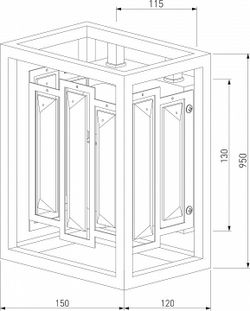 Накладной светильник Bogate's Cella 377/1 Strotskis