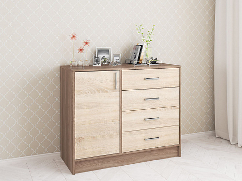 Комод большой Катрин 6, ясень шимо/дуб сонома