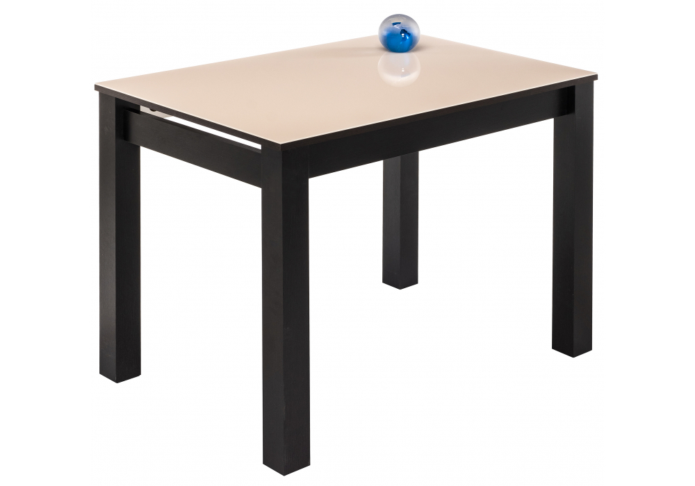 Стол стеклянный Woodville Раймунд бежевый, венге