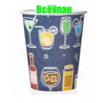 Стакан бумажный 350мл ДВА Слоя РИСУНОК d-90 (комплект 25 шт)