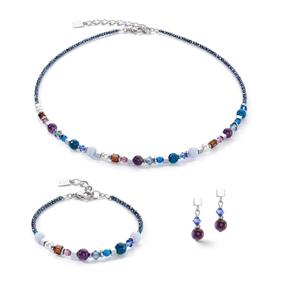 Серьги Coeur de Lion Purple-Blue 4345/21-0807