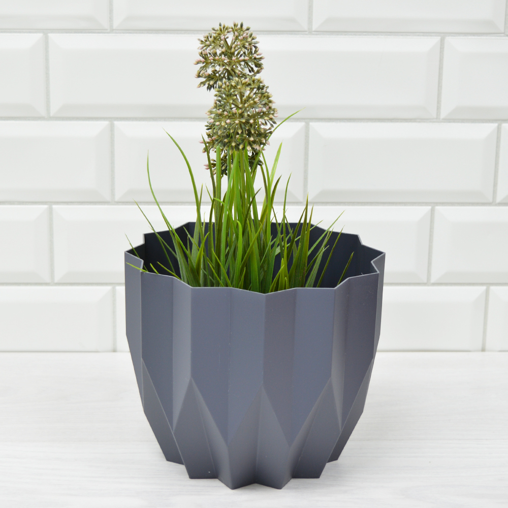 Кашпо Геометрия 3л, антрацит