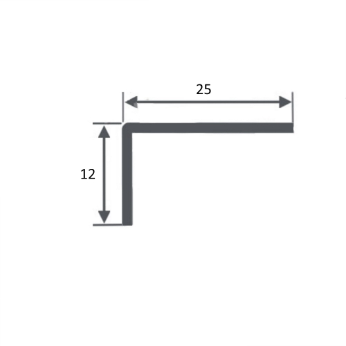 Угол 25*12мм "DO-4" 2,7м Дуб натуральный (22) ламинир. алюм.