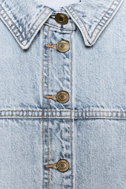 ZARA ДЖИНСОВАЯ КУРТКА Z1975, ГОЛУБОЙ