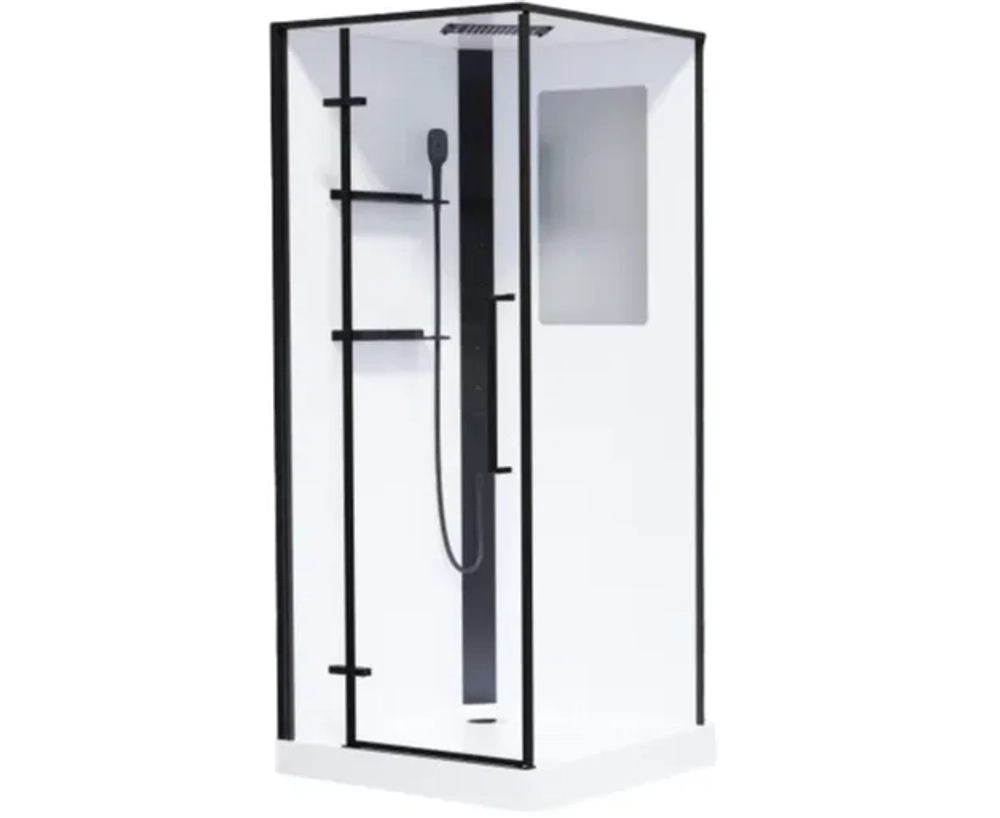 Кабина душевая Esbano (Эсбано) ESM-QUADRO-90 L, с низким поддоном, с гидромассажем, 90х90х215