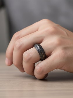 Кольцо с рунами. Сталь