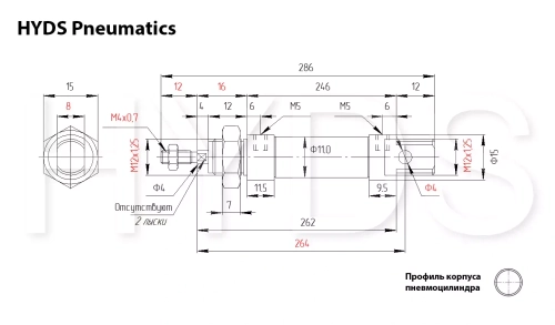 DSNU-10-200-P-A Пневмоцилиндр
