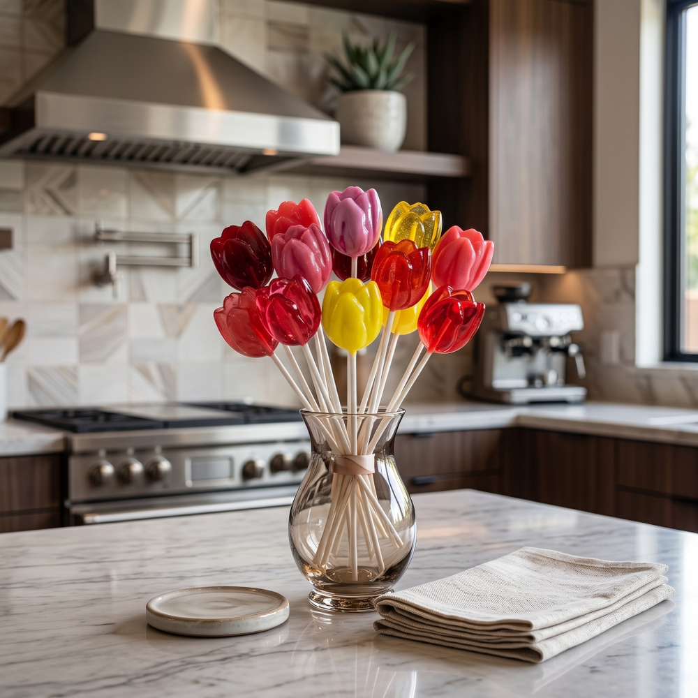 Карамель леденцовая «Тюльпан объемный» на основе подсластителя изомальт