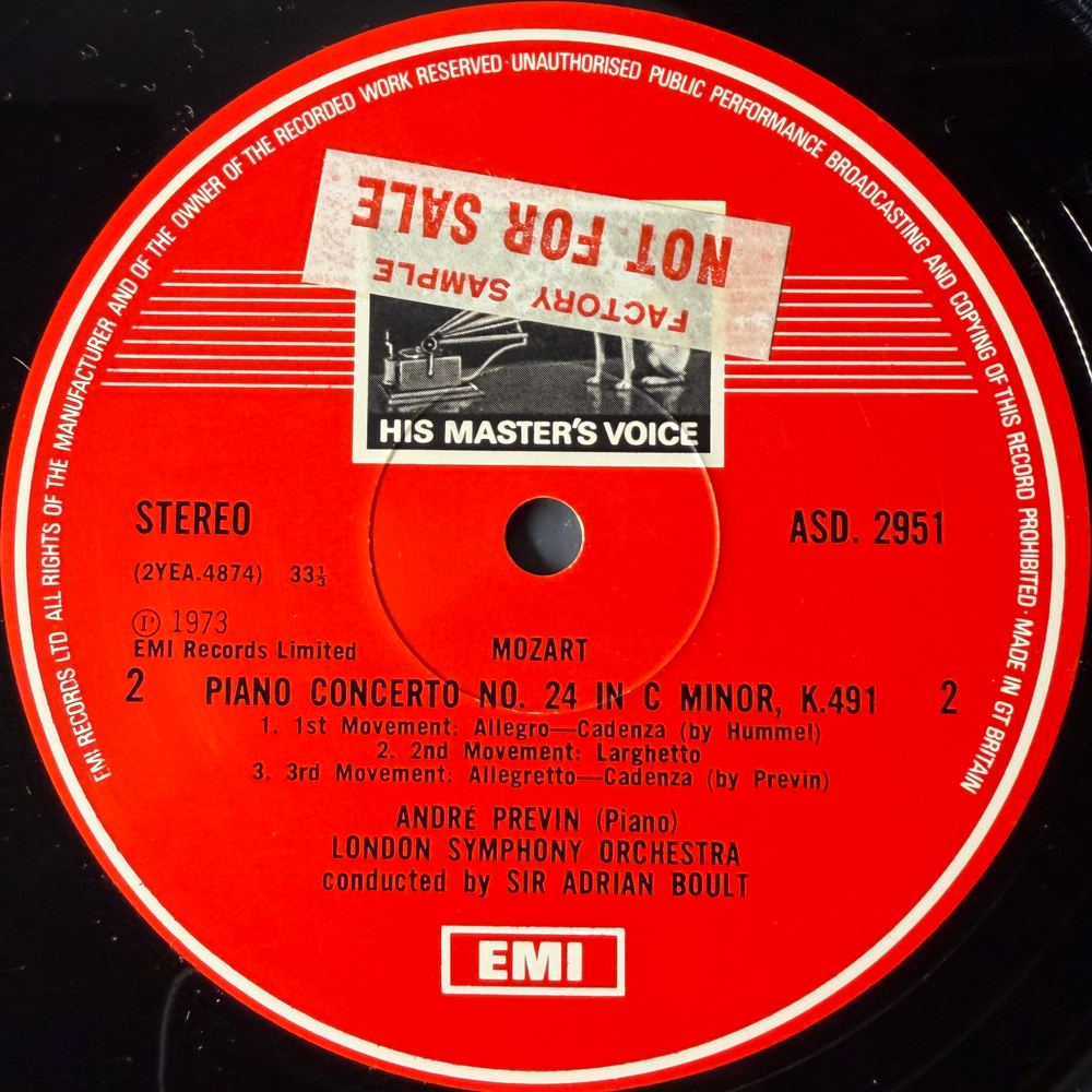 Моцарт - Фортепианные концерты (Англия 1973г.) Promo