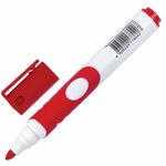 Маркер стираемый для белой доски КРАСНЫЙ, BRAUBERG "SOFT", 5 мм, резиновая вставка, 151250