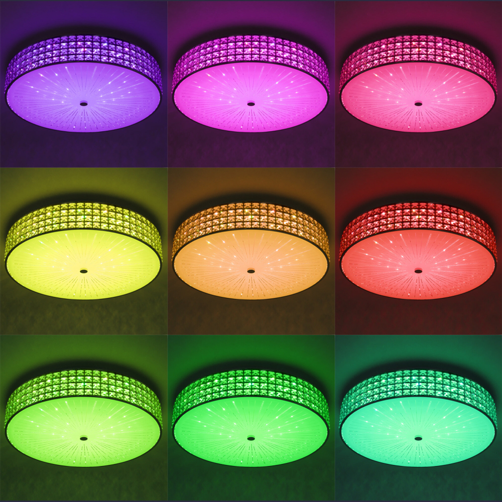 Citilux Портал CL32410G1 LED RGB Люстра хрустальная с пультом Хром