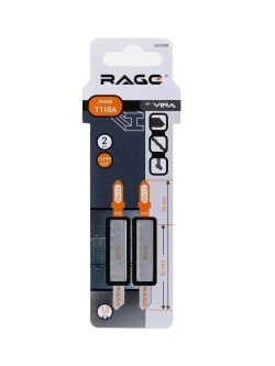 Пилки для лобзика по металлу 76 мм 2 шт T118A RAGE by VIRA