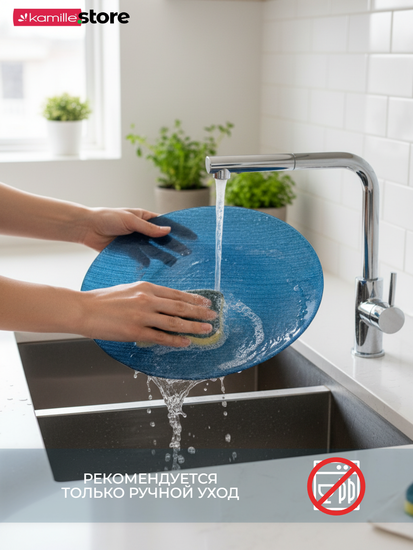 Тарелка сервировочная 33 см. стеклянная