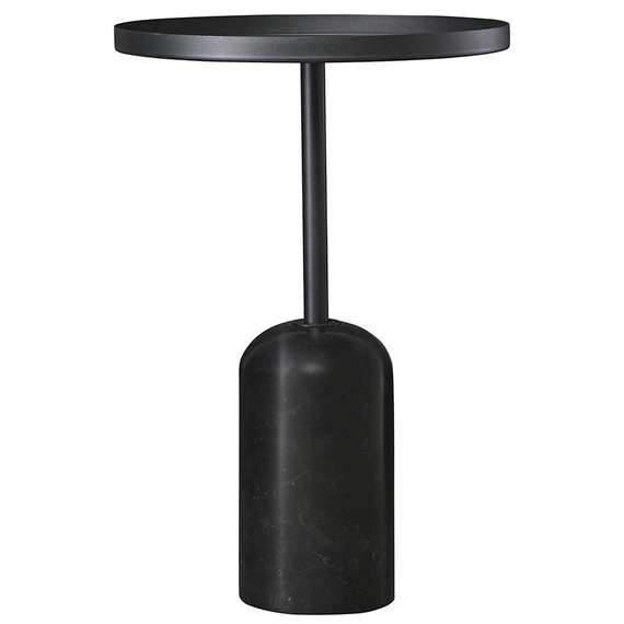 Журнальный столик Lars, Ø40х58 см, черный мрамор