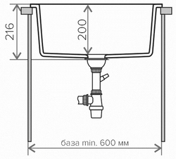 Мойка POLYGRAN ARGO-560 черный № 16