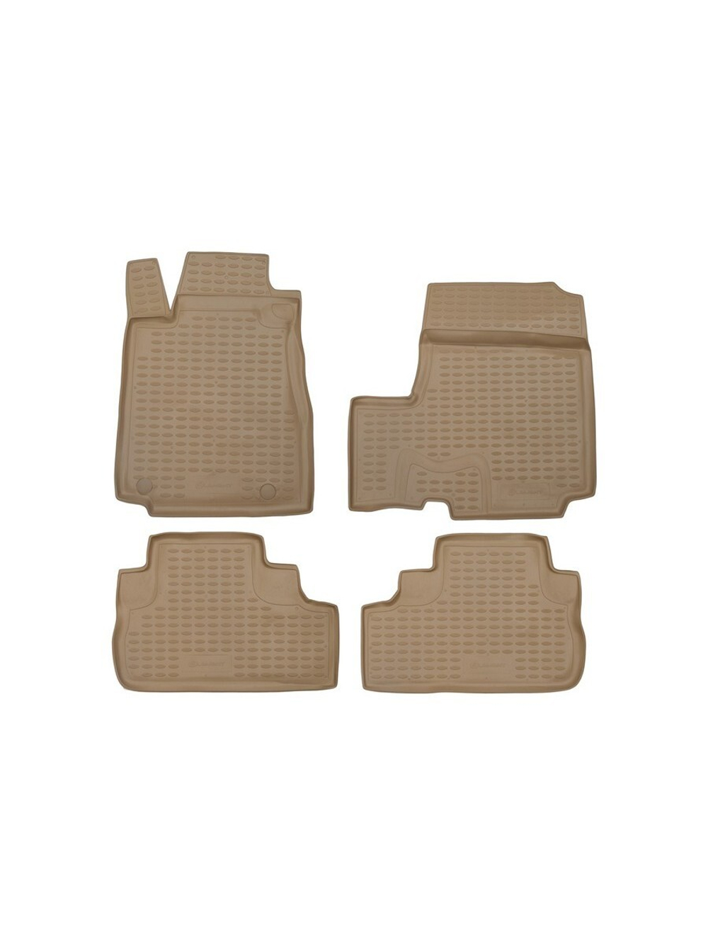 Коврики в салон для HONDA CR-V III, с савб. 2007-, 4 шт. (полиуретан, бежевые) NLC.18.16.212K