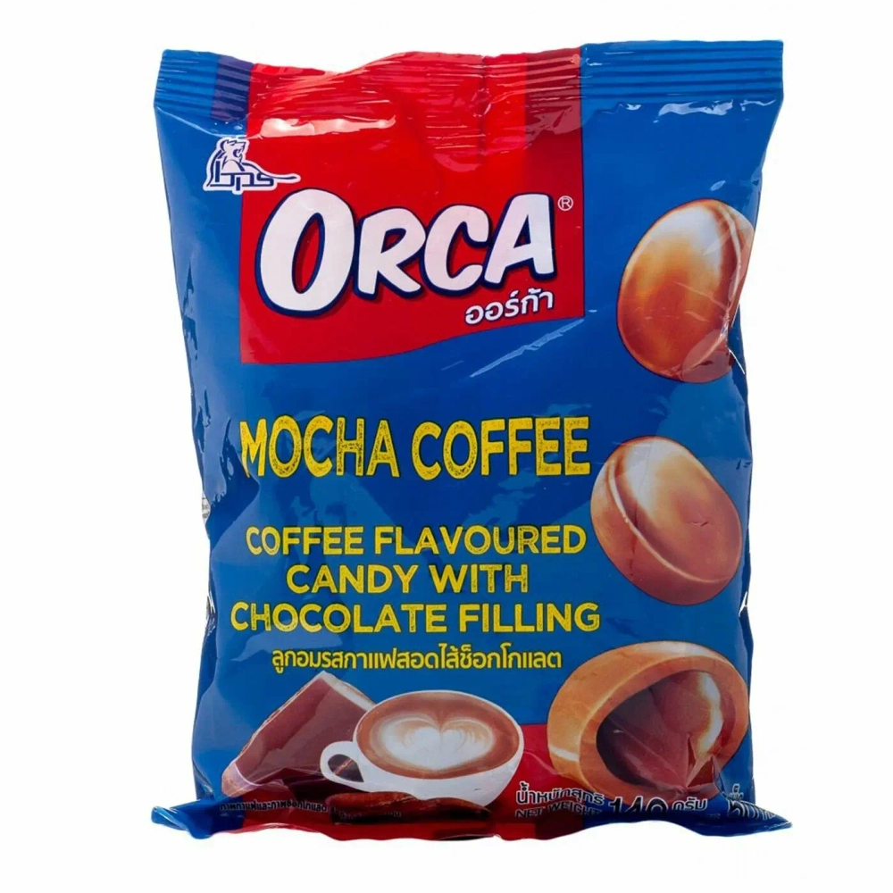 Конфета "Orca" со вкусом кофе и начинкой, 140г