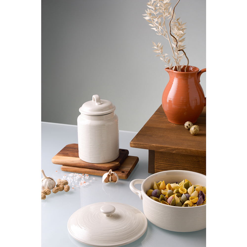 Банка для хранения in the village, 1,3 л, светло-бежевая