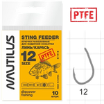 Крючок Nautilus S-1115PTFE №08 10шт Sting Feeder Линь/Карась 05-66112788