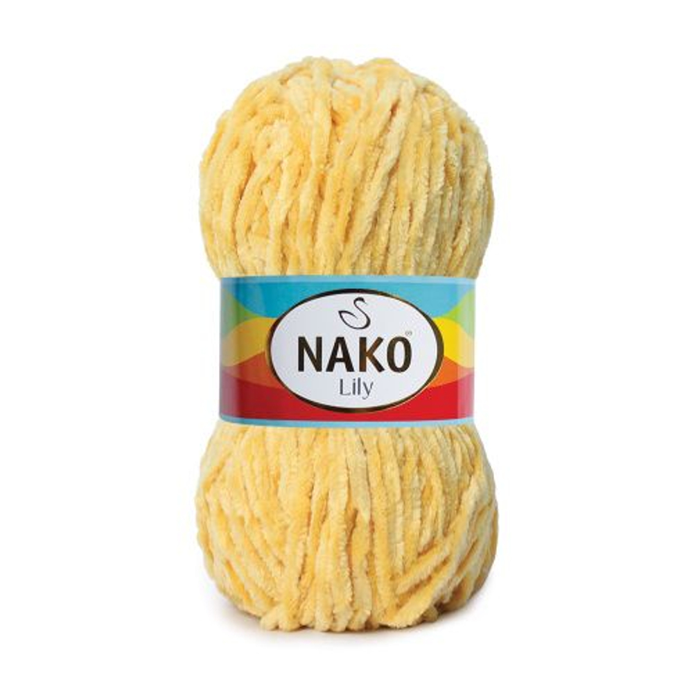Лили (Lily) пряжа Nako 100%полиэстер 5х100гр/180м (2175 шампанское)