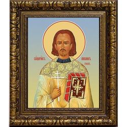 Михаил Гусев священномученик пресвитер. Икона на холсте.