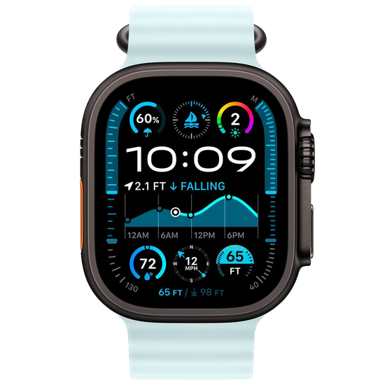 Умные часы Apple Watch Ultra 2 49 мм Black Titanium Ocean Band Ice Blue