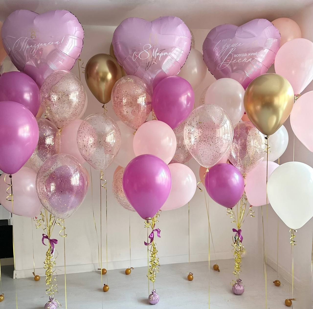 Воздушные шары с надписями на 8 марта №2971