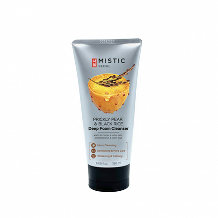MISTIC RICKLY PEAR & BLACK RICE Deep Foam Cleanser Глубокоочищающая пенка для умывания c экстрактом черного риса и опунции 180мл