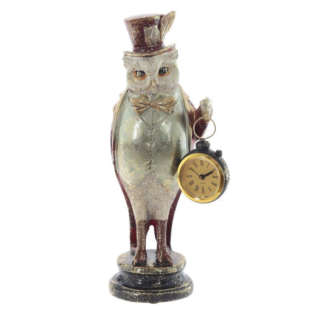 GAEM Фигурка декоративная "Сова" с часами (LR44x1), L12 W9,5 H29 см