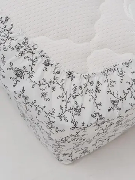 YERRNA простыня на резинке 90*200 белый с рисунком
