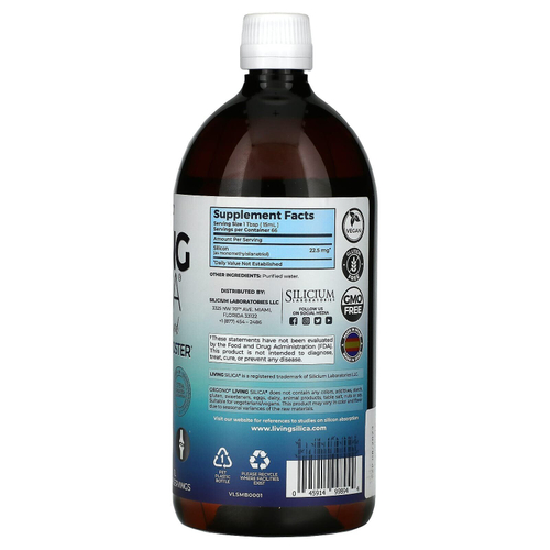 Silicium Laboratories LLC, Orgono Living Silica, усилитель коллагена, 1 л (33,8 жидк. унции)