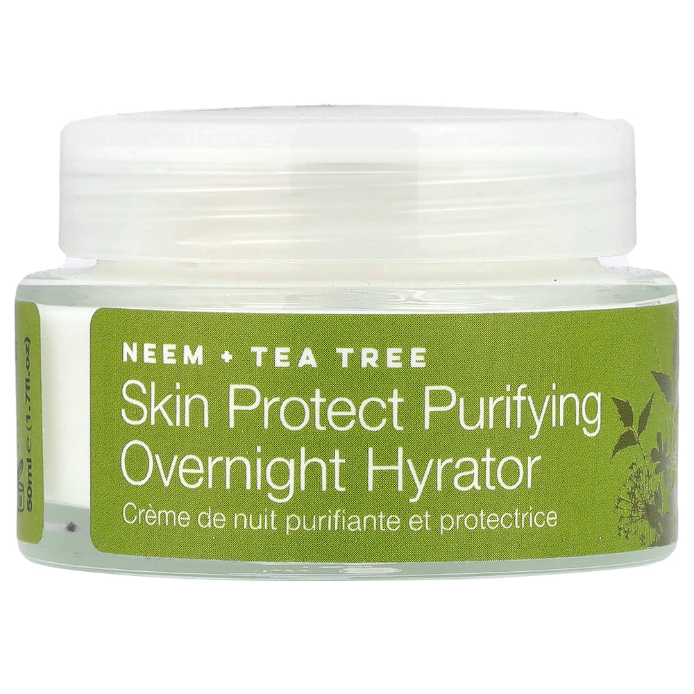 Urban Veda, очищающий и защитный ночной крем, ним + чайное дерево, 50 мл (1,7 жидк. унции)