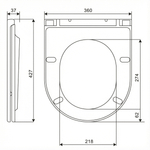 Сиденье для унитаза  WAVE LINE дюропласт, микролифт, БЕЛЫЙ глянец
