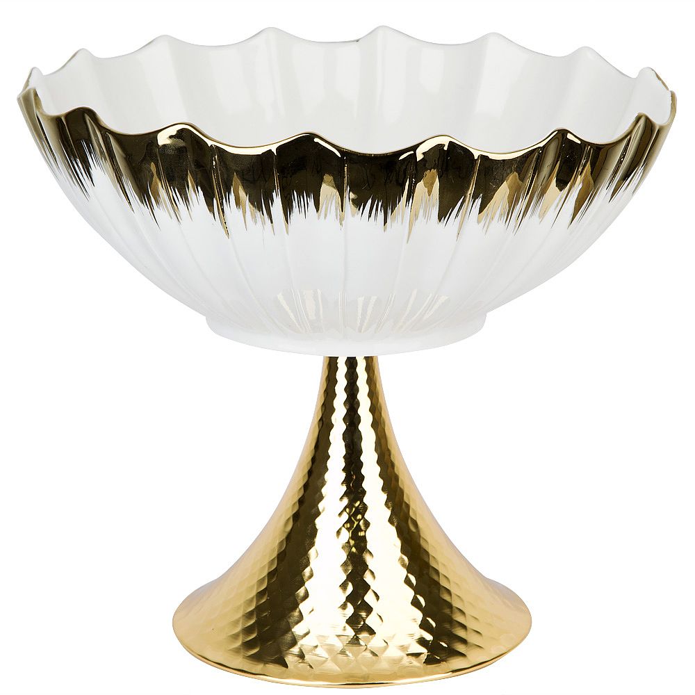 Блюдо на ножке " " 30х30х26см (фарфор) (подарочная упаковка)