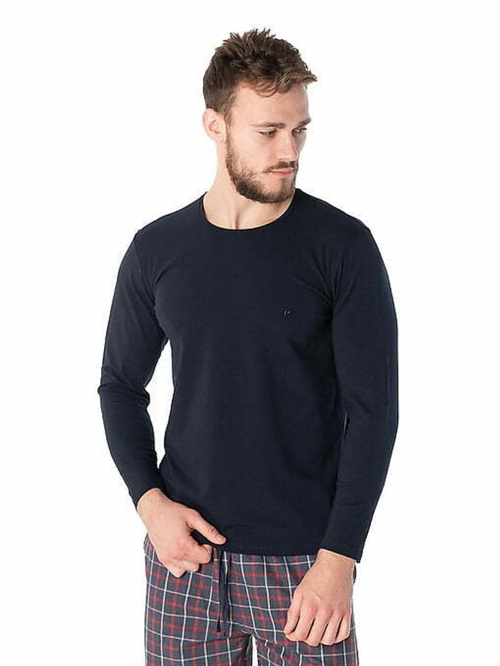 Футболка мужская с круглым вырезом темно-синий