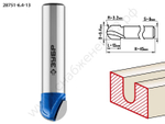 ЗУБР 6,4x13мм, радиус 3,2мм, фреза пазовая галтельная