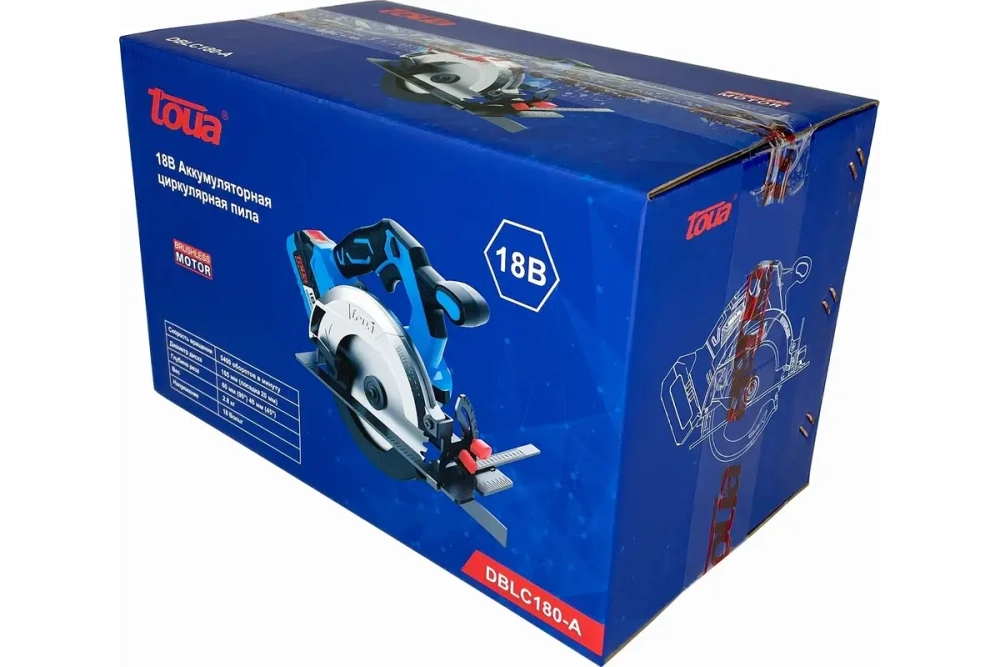 Циркулярная пила TOUA DBLC180-A аккумуляторная 18 v (1АКБ+ЗУ) DBLС180-A-1