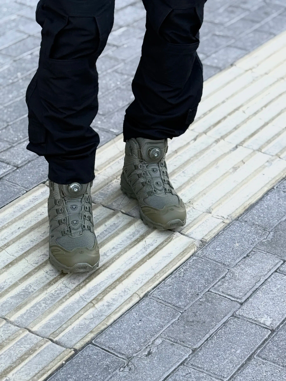 Полуботинки ESDY Средние Олива