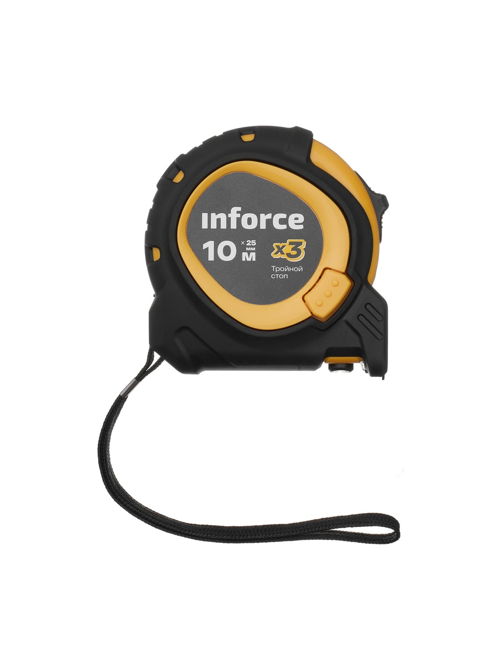 Рулетка Inforce с тройным стопом, 10х25 06-11-78