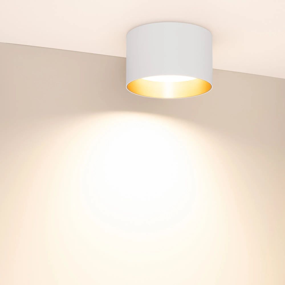 Светильник SP-BISCOTTO-R140-15W Warm3300-MIX (WH-GD, 80 deg, 230V) (Arlight, IP54 Металл, 5 лет) 054915