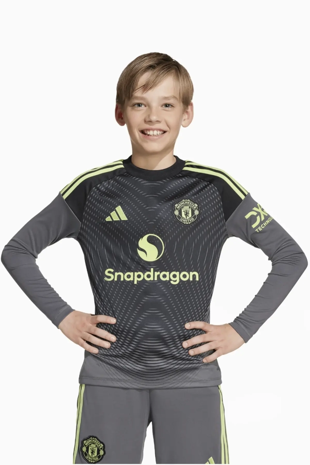 Футболка с длинными рукавами adidas Manchester United 25/26 Goalkeeper Junior - черный