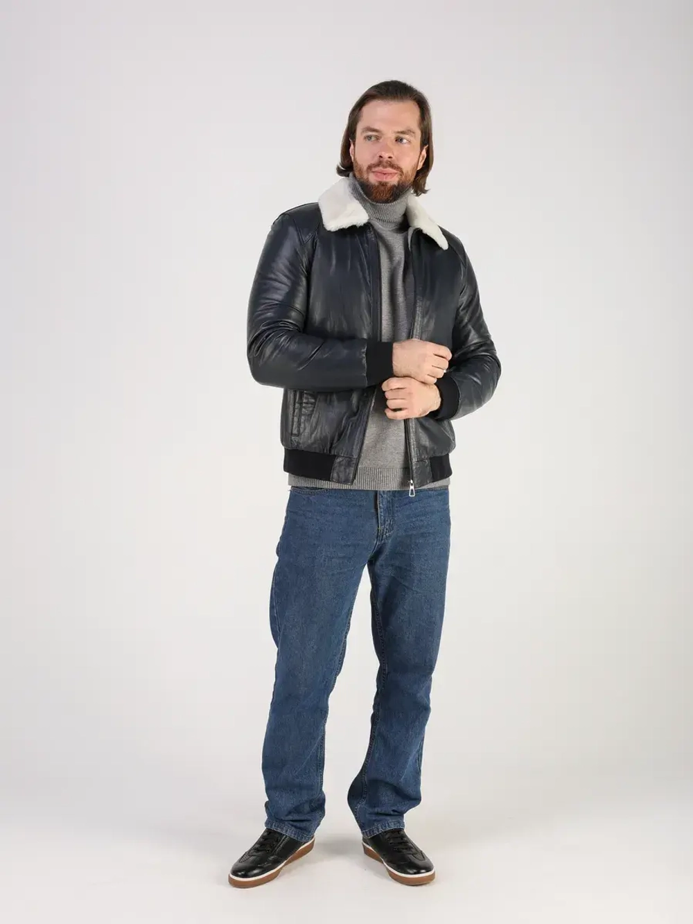 Дубленка зимняя куртка натуральная кожаная