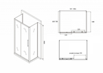 Душевой уголок Abber Schwarzer Diamant 100х70 AG30100BH-S70B-S70B профиль Черный стекло прозрачное