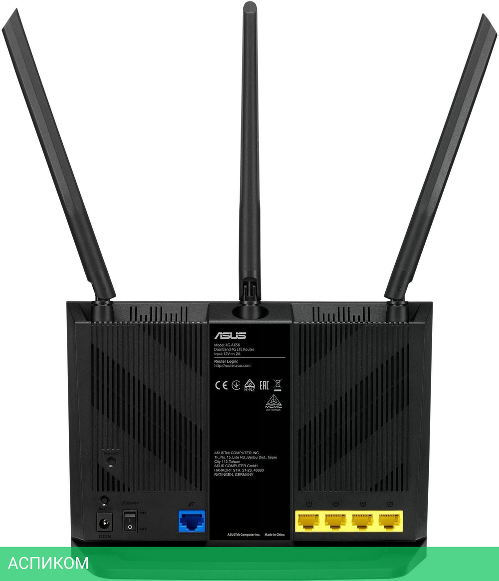 Wi-Fi роутер ASUS 4G-AX56 (90IG06G0-MO3110)