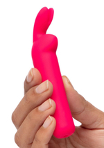 Розовая вибропуля с ушками Rechargeable Rabbit Ears Bullet Vibrator (Цвет: розовый)