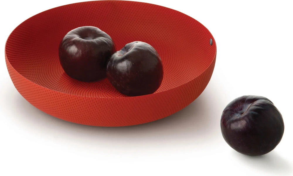 Alessi Текстурная чаша 21x4,7 см красная