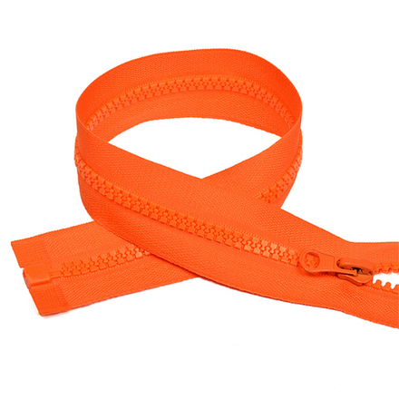 Молния трактор №5 1 замок усил.звенья, 40см, цв. оранжевый уп.50шт