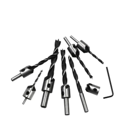 Сверла с зенкером по дереву Набор 7 шт. (3мм, 4мм, 5мм, 6мм, 7мм, 8мм, 10мм)